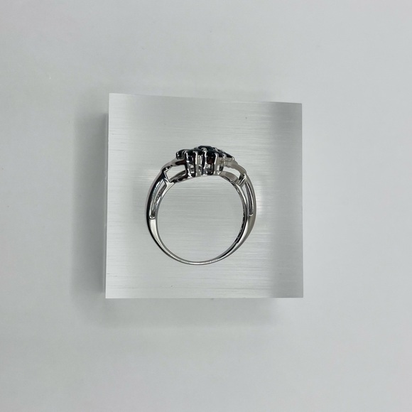 1.40 CT Natural Sapphire Sterling Silver Ring - Picture 4 of 5